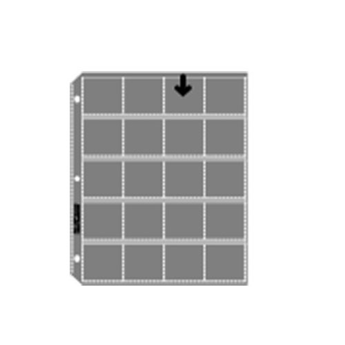 Lineco Archival Slide Page 35mm Top Load Holds 20 Slides (25 Pages)