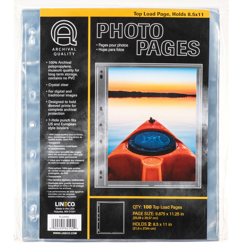 Lineco Photo Print Storage Page (for 8.5 x 11
