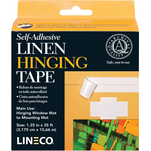 Lineco Self-Adhesive Linen Hinging Tape (White 1.25