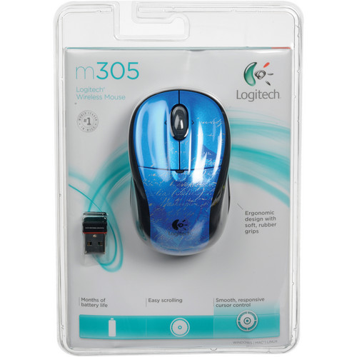 Logitech M305 Wireless Mouse Indigo Scroll 910002462 B&H