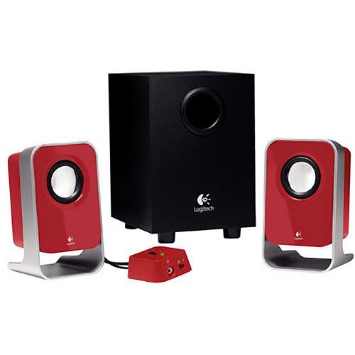 Logitech LS21 2.1 Stereo Speaker System (Red) 980000264 B&H
