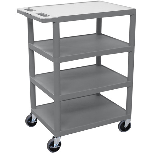 Luxor BC45G 4-Shelf Banquet Cart (Gray)