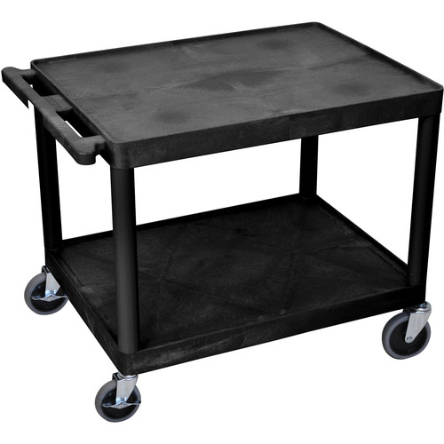 LUXOR LP27-B 27"H AV Cart - Two Shelves