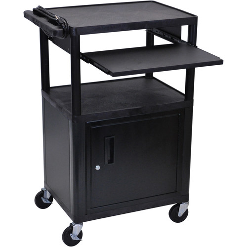 Luxor LP42CLE-B Presentation Cart with Locking Cabinet