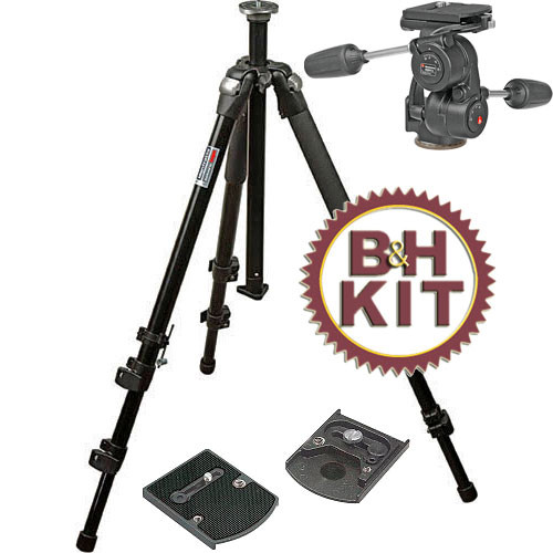 Manfrotto 3021BN Tripod Legs with 808RC4 3-Way Head 055CLB808RC4