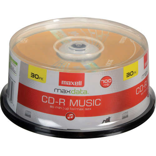 Maxell CD-R 80 Minutes (700MB) For Music Gold 625335 B&H Photo