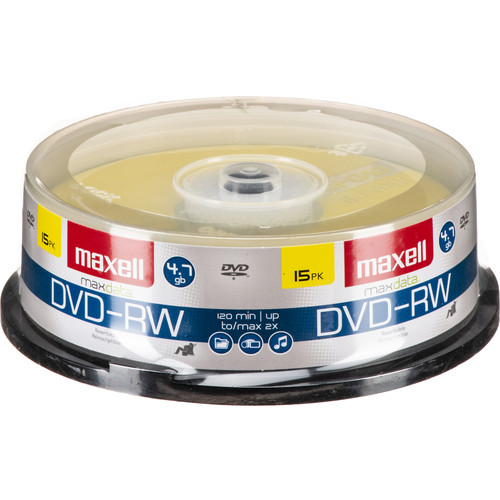 Maxell DVD-RW 4.7GB Rewritable 2x Record