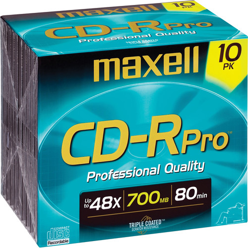 Maxell 10-Pack CD-R Pro 648208 B&H Photo Video