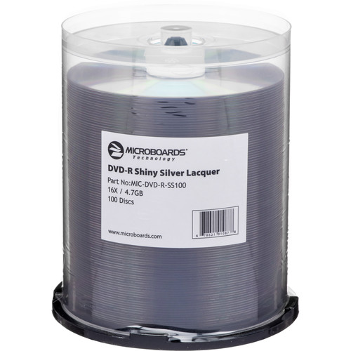 Microboards Shiny Silver DVD-R 16x (100 Pk)