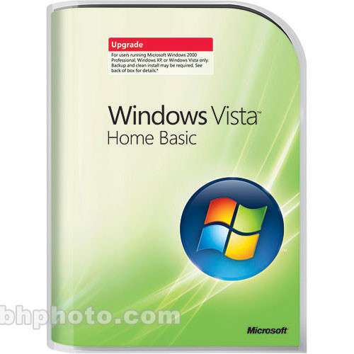 Microsoft Windows Vista Home Basic Edition Upgrade 66g 00003 B H