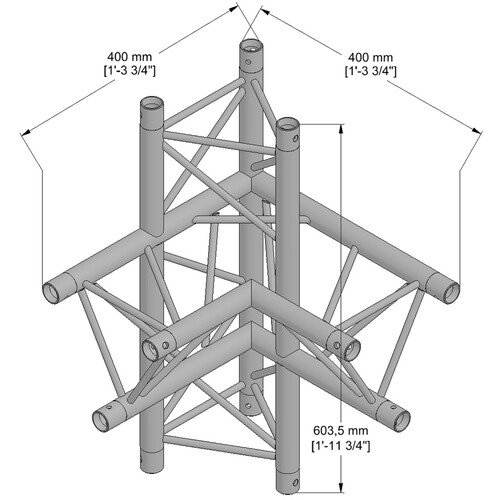 Milos M222 Trio 4 Way 90 Degree Right Corner