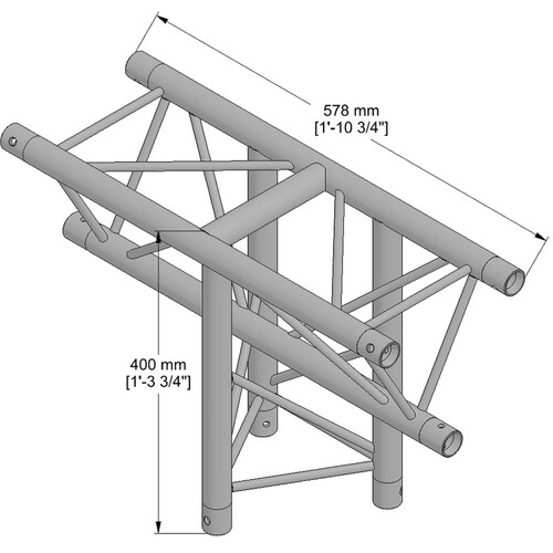 Milos M222 Trio 3 Way Vertical Tee - Apex Down