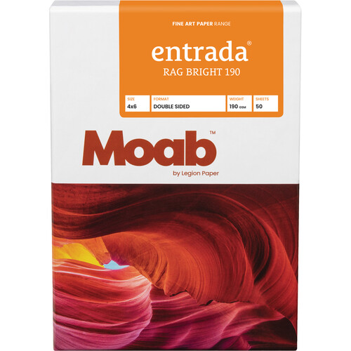 Moab Entrada Rag Bright 190 Paper (4 x 6