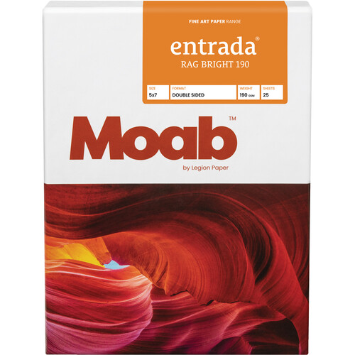 Moab Entrada Rag Bright 190 Paper (5 x 7
