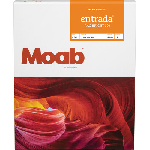 Moab Entrada Rag Bright 190 Paper (8.5 x 11
