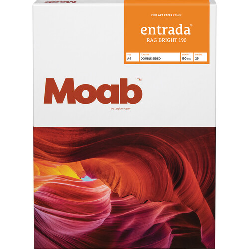 Moab Entrada Rag Bright 190 Paper (A4 8.3 x 11.7