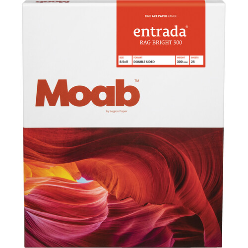 Moab Entrada Rag Bright 300 Paper (8.5 x 11