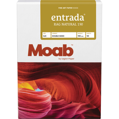 Moab Entrada Rag Natural 190 Paper (4 x 6