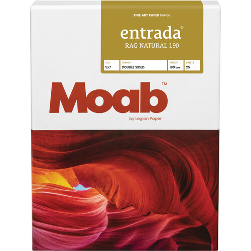 Moab Entrada Rag Natural 190 Paper (5 x 7