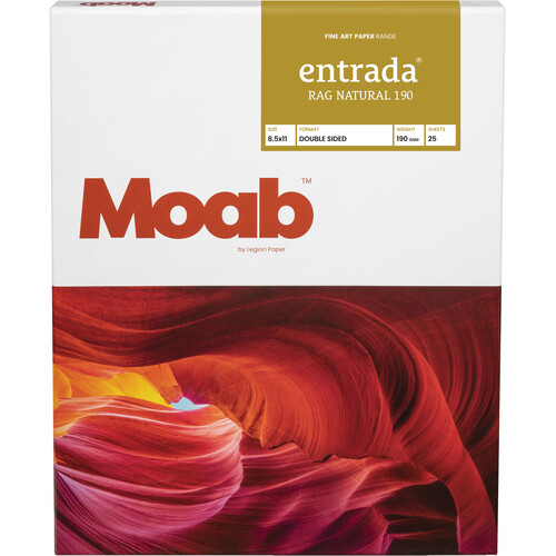 Moab Entrada Rag Natural 190 Paper (8.5 x 11