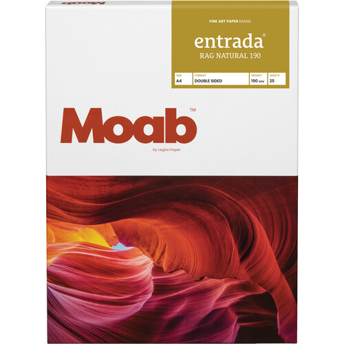 Moab Entrada Rag Natural 190 Paper (A4 8.3 x 11.7