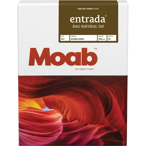 Moab Entrada Rag Natural 300 Paper (5 x 7