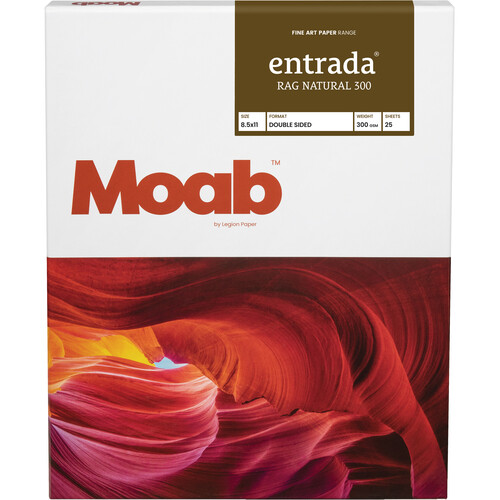 Moab Entrada Rag Natural 300 Paper (8.5 x 11