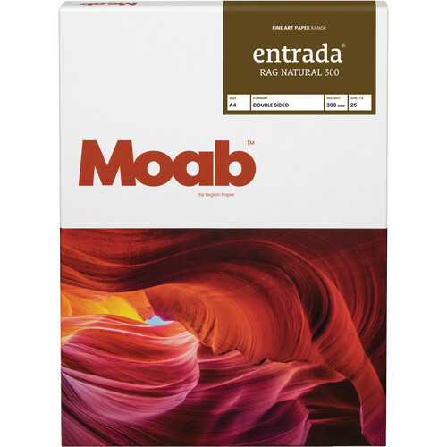 Moab Entrada Rag Natural 300 Paper (A4 8.3 x 11.7