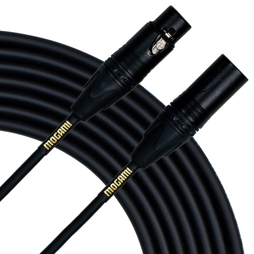 Mogami Gold Studio XLR Female to XLR Male Microphone Cable (50' Black)
