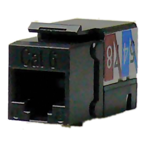 NTW CAT6 90 Slim 110 Professional Keystone Jack (Black)