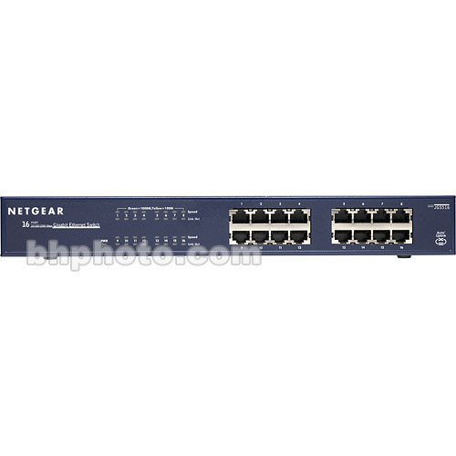 Netgear ProSafe 16Port Gigabit Rackmount Switch JGS516NA B&H