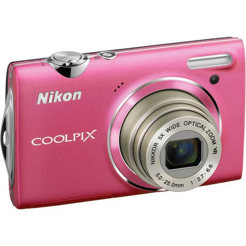 Nikon CoolPix S5100 Compact Digital Camera (Pink) 26223 B&H