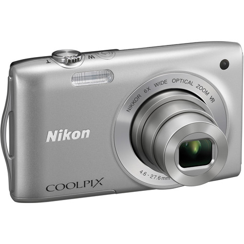 Nikon Coolpix S3300 Digital Camera (Silver) 26309 B&H Photo