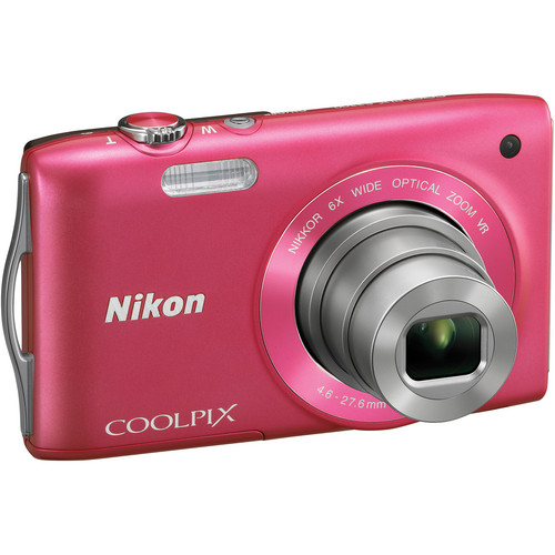 Nikon Coolpix S3300 Digital Camera (Pink) 26313 B&H Photo Video