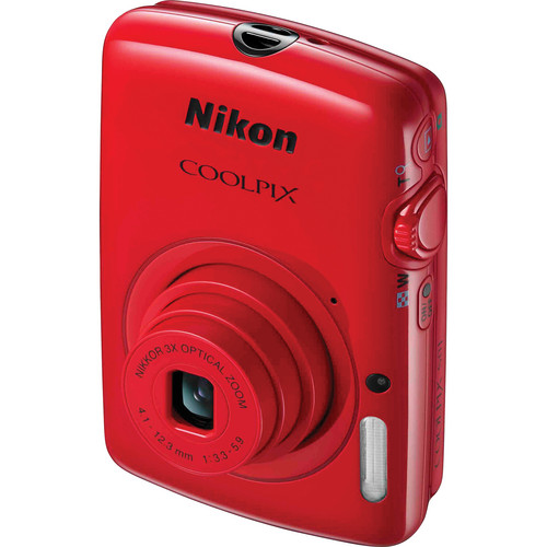 Nikon COOLPIX S01 Digital Camera (Red) 26348 B&H Photo Video