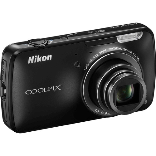 Nikon COOLPIX S800c Digital Camera (Black) 26358 B&H Photo Video