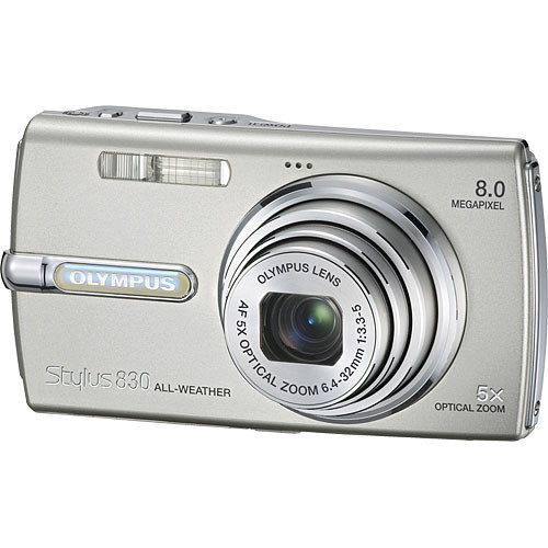Olympus Stylus 830 Digital Camera (Silver) 226125 B&H Photo Video