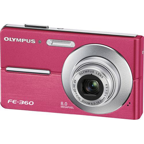 Olympus FE360 Digital Camera (Pink) 226540 B&H Photo Video