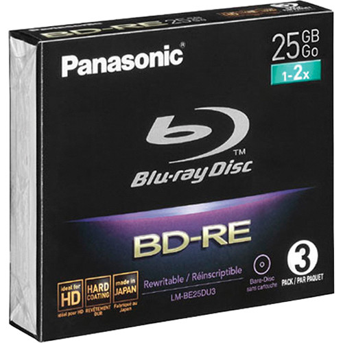 Panasonic LMBE25DU3 BDRE Bluray Recordable Disc LMBE25DU3