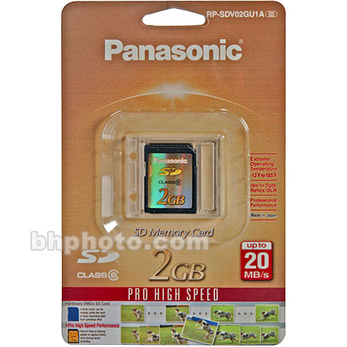 Panasonic 2GB Secure Digital (SD) Memory Card RPSDV02GU1A B&H