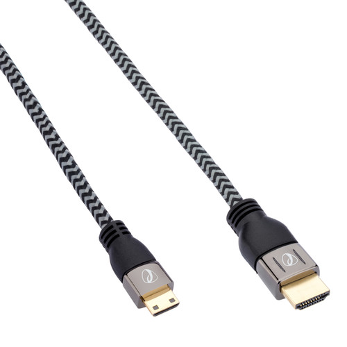 Pearstone Braided High-Speed Mini-HDMI to HDMI Cable with Ethernet (6')