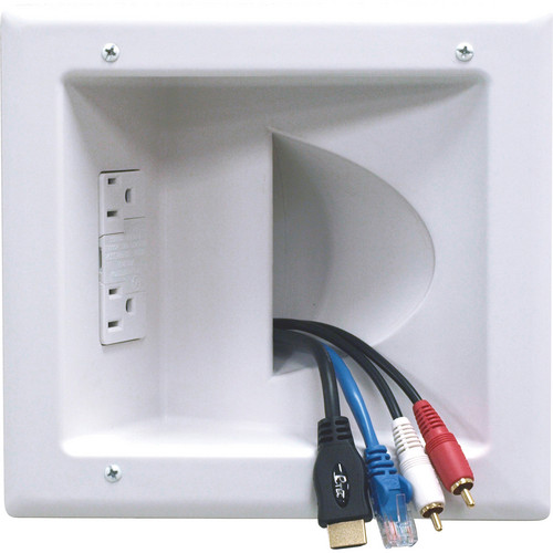 PeerlessAV Recessed Low Voltage Media Plate with Duplex IBA5W