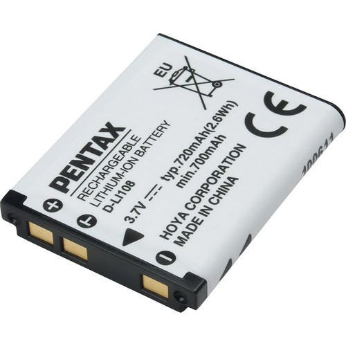 Pentax D-L108 Rechargeable Lithium-ion Battery (3.7V 720mAh)