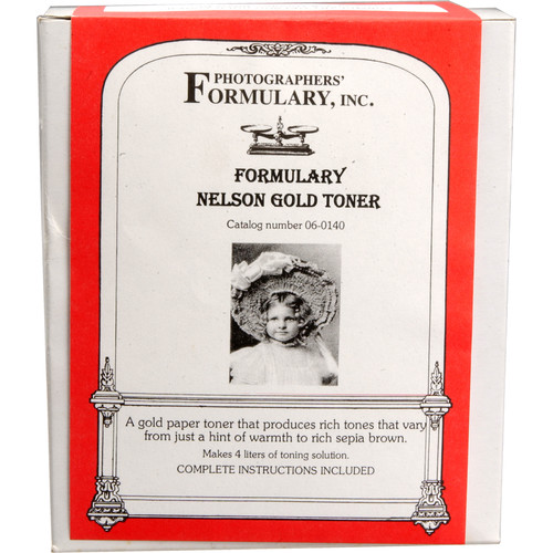 Photographers' Formulary Toner for Black & White Prints - Nelson Gold/ Makes 4 Liters