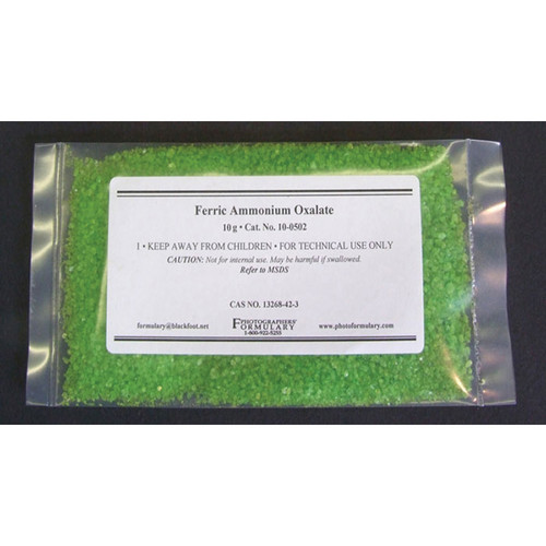 Photographers' Formulary Ferric Ammonium Oxalate (Class 6.1 10g)