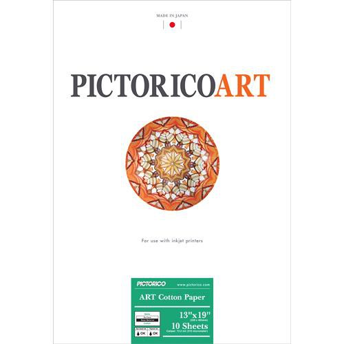Pictorico MCT-LTR Art, Cotton Based Inkjet Paper with Matte Surface, 120gsm, 12.2 mil., 13x19", 10 Sheets.