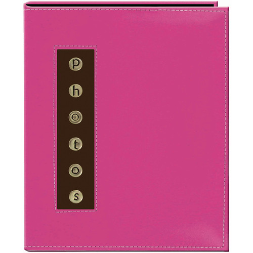 Pioneer Photo Albums CMB-46 Metal Buttons Brag Photo Album (Pink)