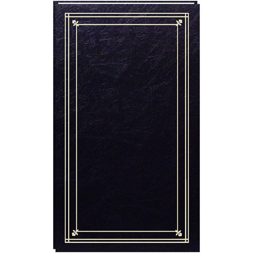 Pioneer Photo Albums Slim Line Post-Style Pocket Album (Black)