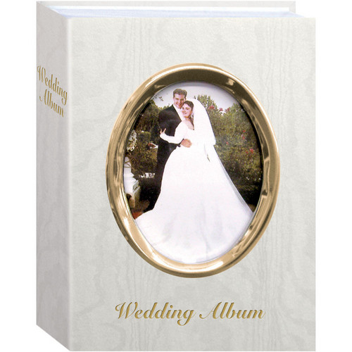 Pioneer Photo Albums WFM46-GT Oval Framed Wedding Album (Gold Frame with Inscribed 