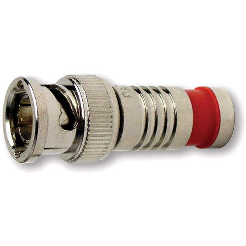 Platinum Tools BNC-Type Nickel SealSmart Coaxial RG6 Quad Connector (25-Pack)